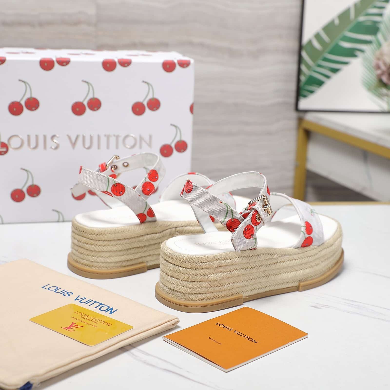L0vis Vvtt0n X Takashi Maya Platform Sandal Monogram Cherry 1Ahnsk