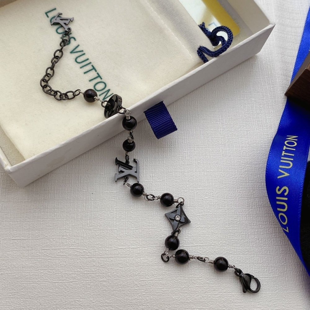 L0vis Vvtt0n Lv Pearls Bracelet Black M1391A
