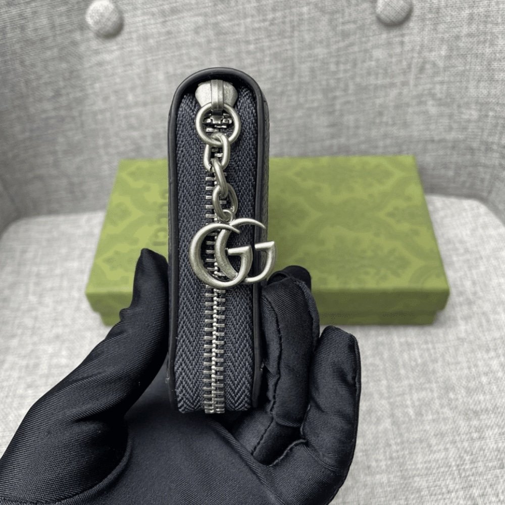 Gvc*1 Ophidia Zip Around Wallet In Beige And Blue Svp*me 19Cm 523154 96Iwn 4076