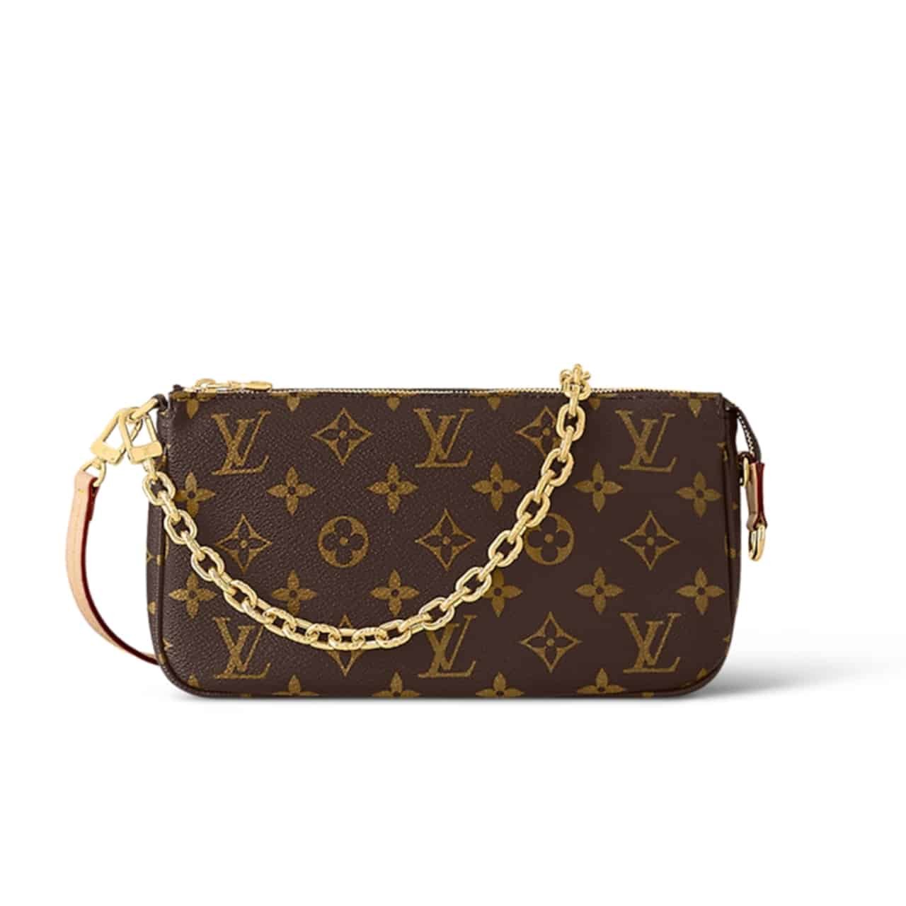 L0vis Vvtt0n Pochette Accessoires Monogram Bag Brown 23Cm