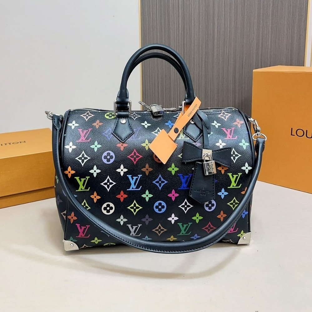 L0vis Vvtt0n X Takashi Murakami Speedy Soft Black 30Cm M13257