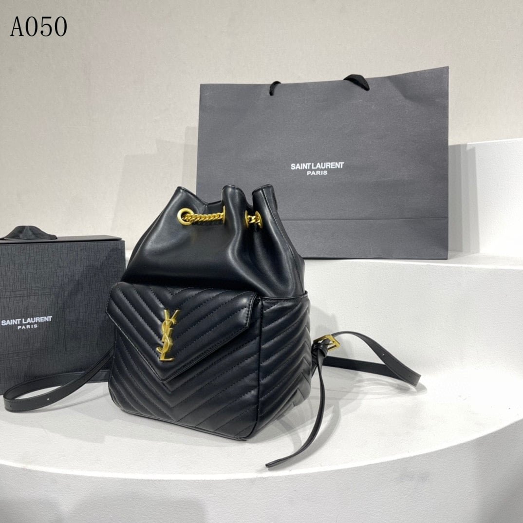 Sa1nt Lau*nt Joe Backpack In Black Gold 29Cm 6726091El071000