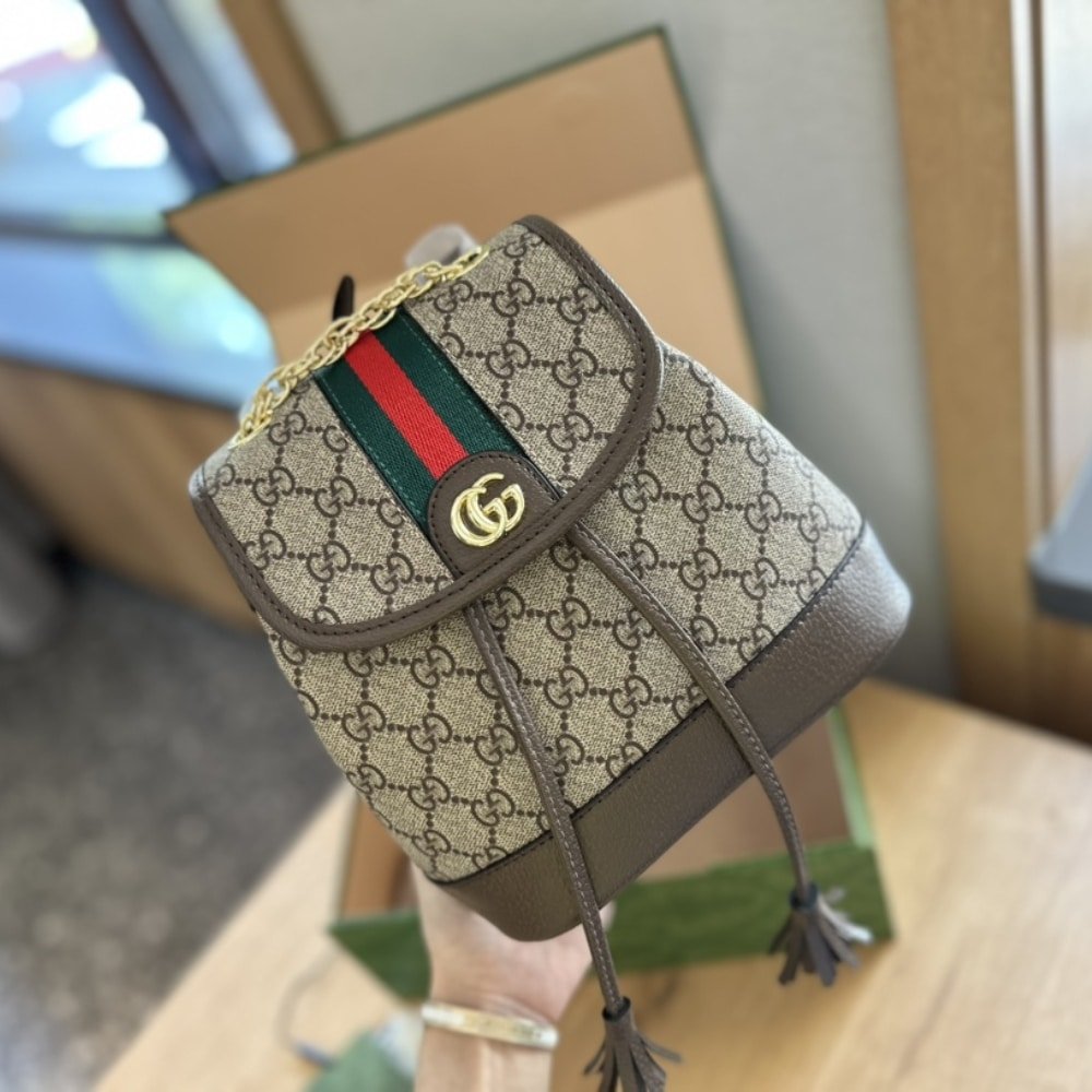 Gvc*1 Ophidia Gg Mini Backpack Beige Ebony 22Cm 79522196Iwg_8745