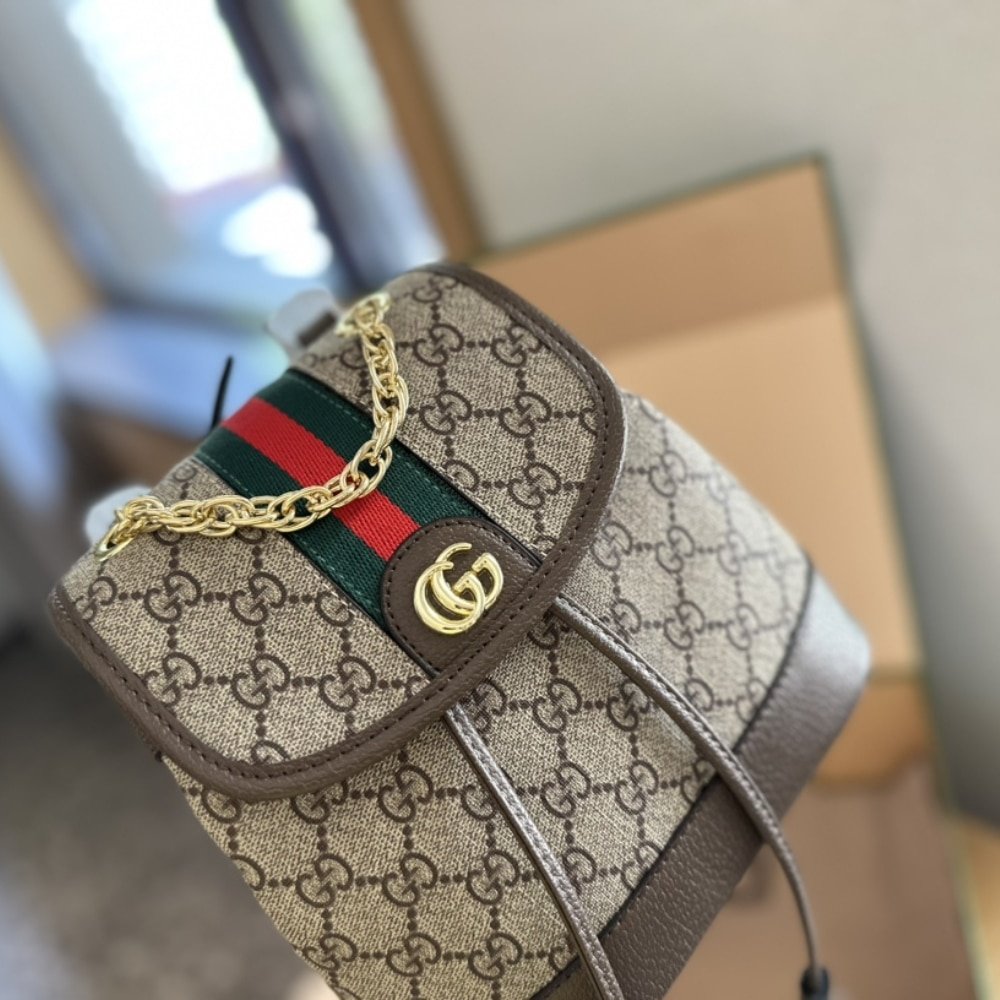 Gvc*1 Ophidia Gg Mini Backpack Beige Ebony 22Cm 79522196Iwg_8745