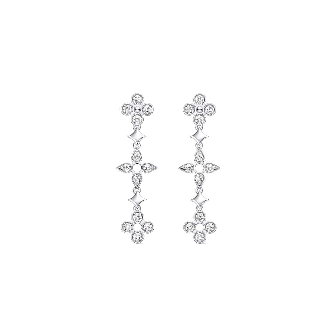L0vis Vvtt0n Dentelle One Row Earrings Q96850