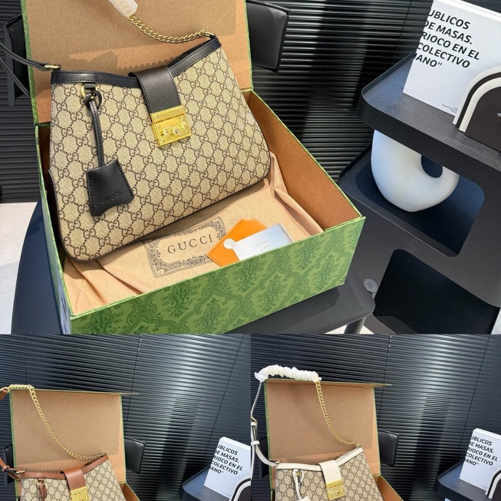 Gvc*1 Padlock Gg Medium Shoulder Bag Brown 33Cm ‎795113 Khnkg 8534
