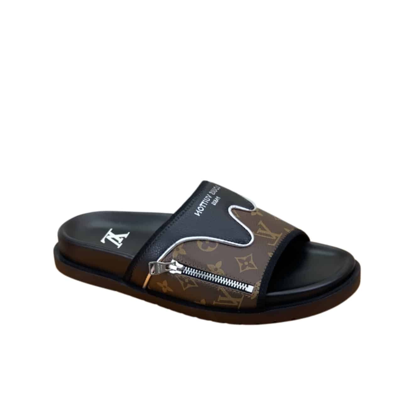 L0vis Vvtt0n Velcro Slippers Lock Edge Brown