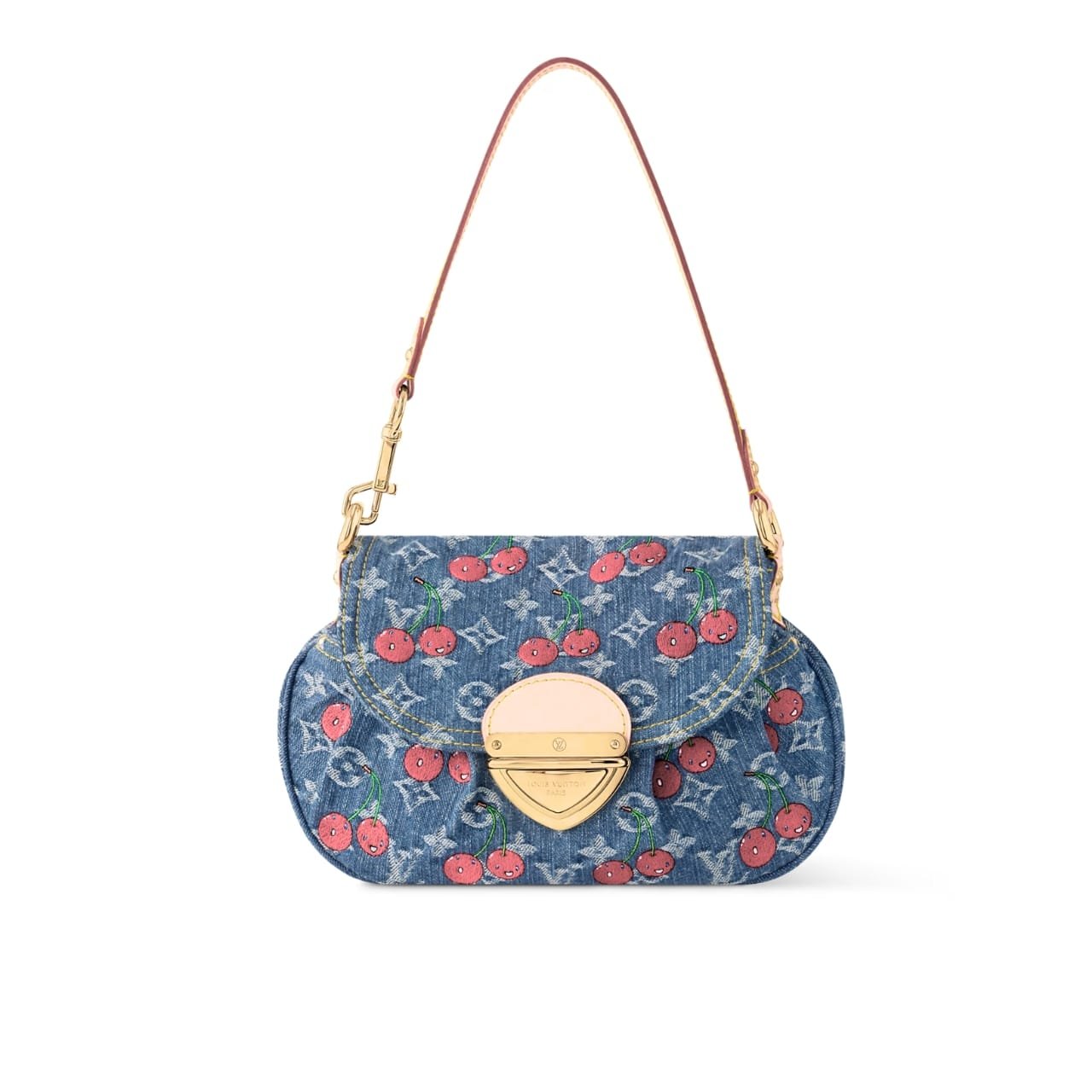 L0vis Vvtt0n X Takashi Murakami Sunset Monogram Cherry Denim Bag 27Cm M13680