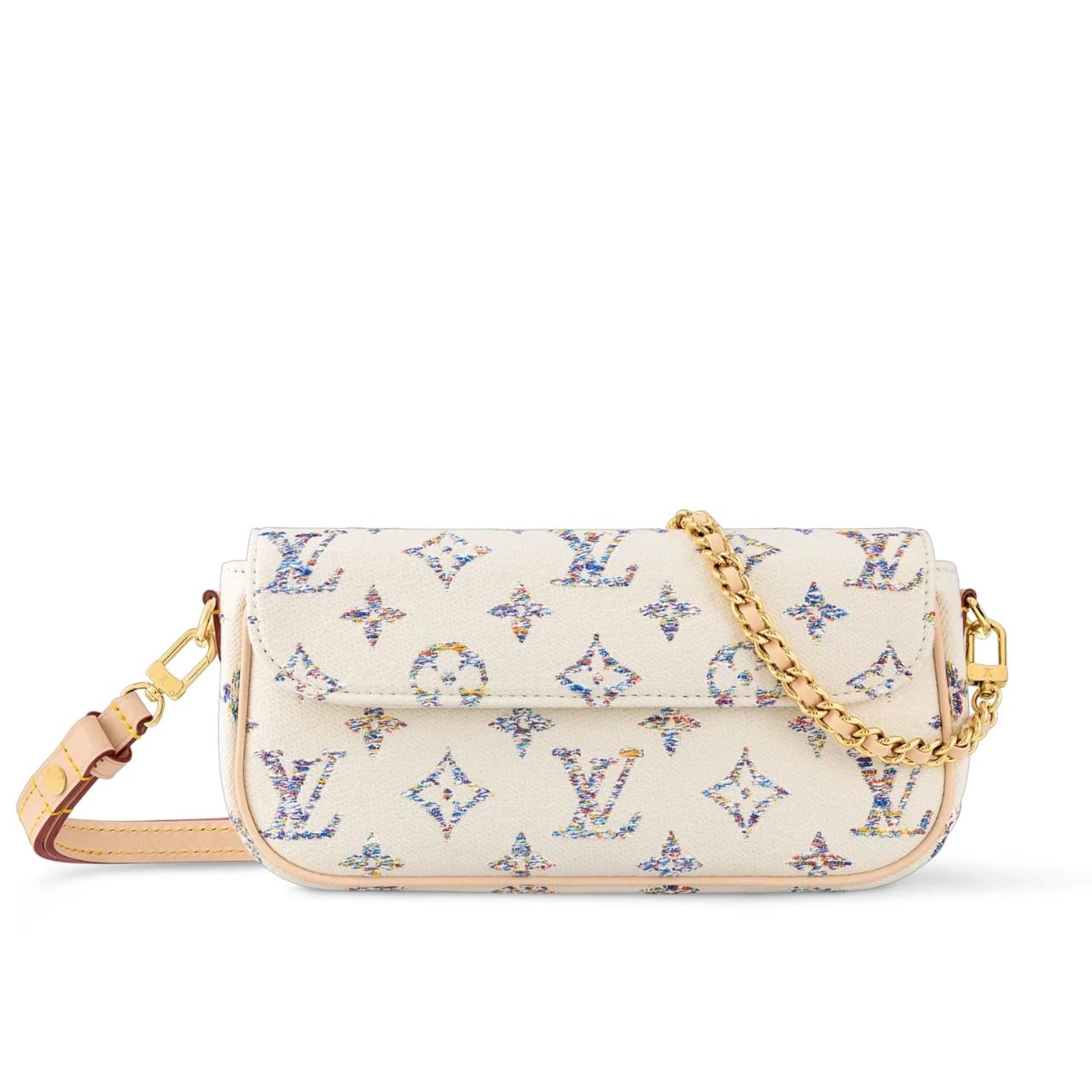 L0vis Vvtt0n Wallet On Chain Ivy Multicolor Beige 23Cm M83499