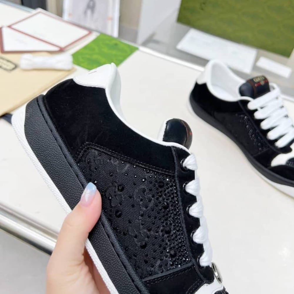 Gvc*1 Women Crystal Screener Sneaker Black