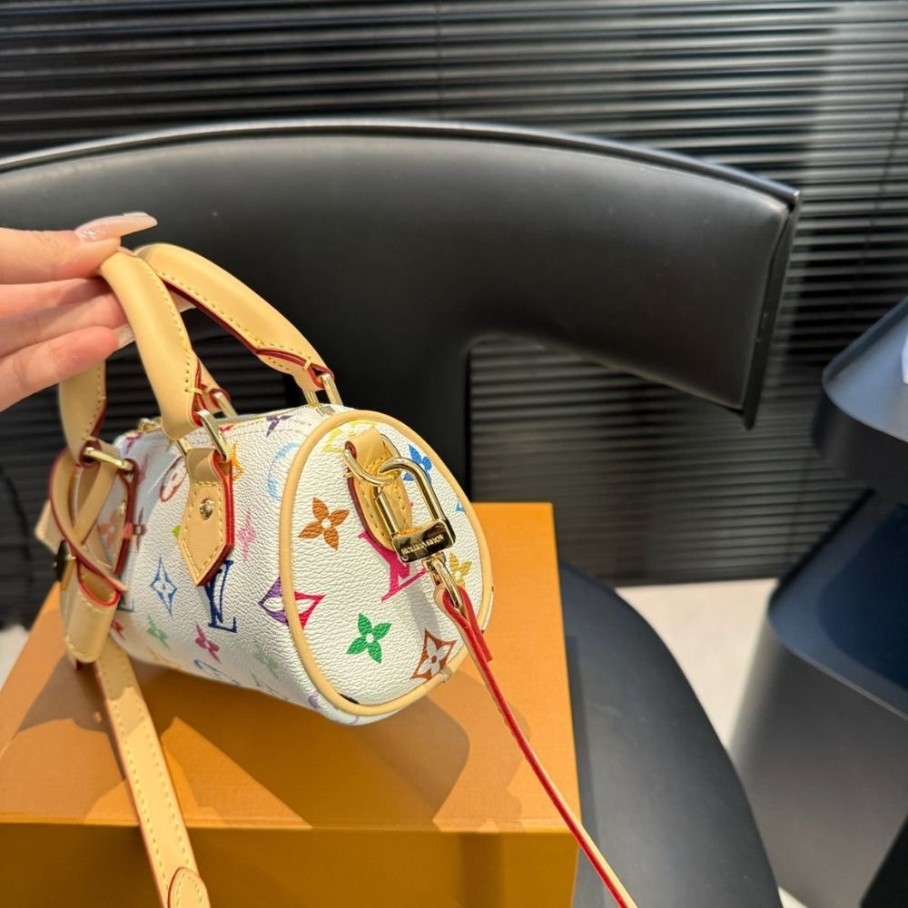 L0vis Vvtt0n X Takashi Murakami Nano Speedy White Multicolored 20Cm M13391