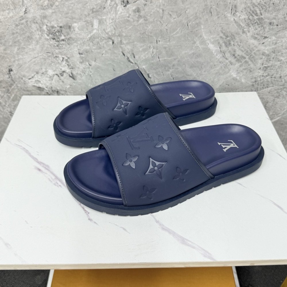 L0vis Vvtt0n Waterfront Mule Navy Blue