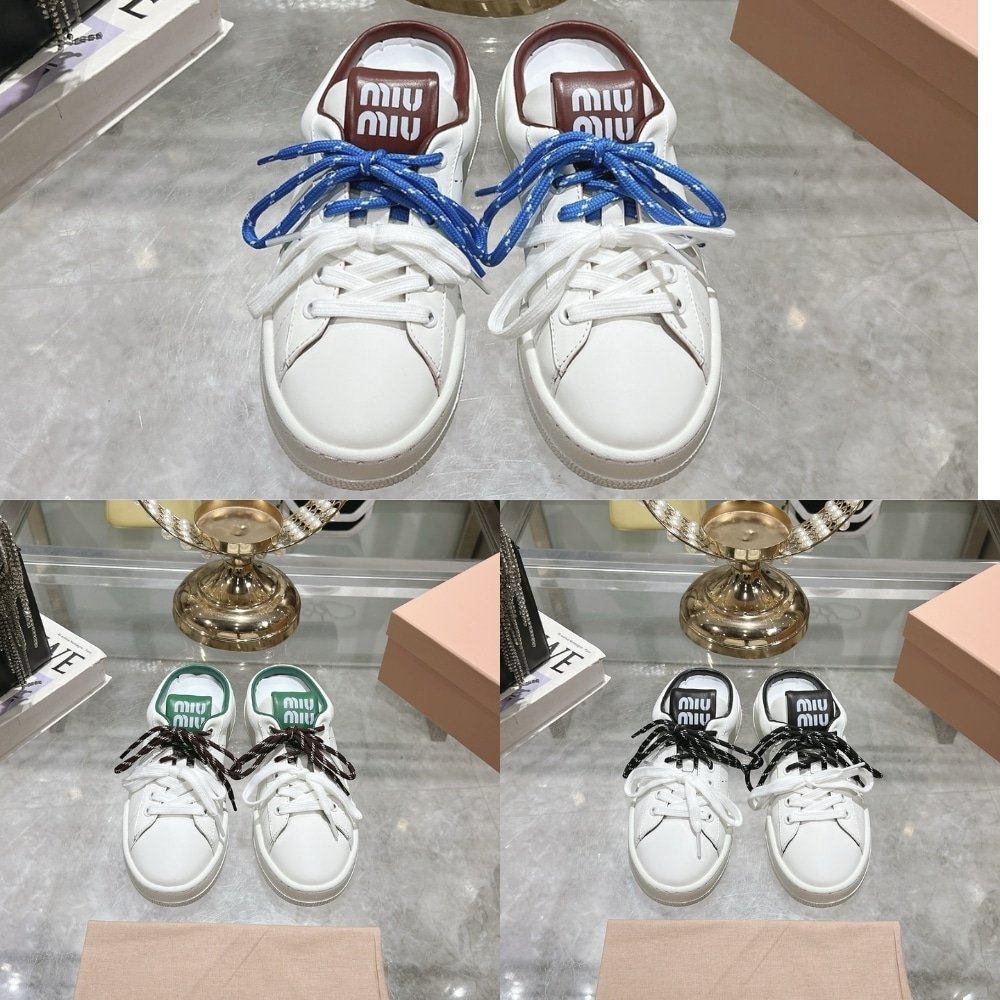 M1um1u Sneaker Mules White And Crimson 5E413E 3L48 F0C65 F 005