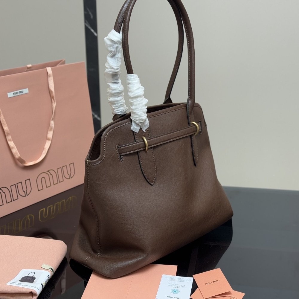 M1um1u Aventure Nappa Bag Briarwood 41Cm 5Bg310 2Bbl F0Nbl V Ooo