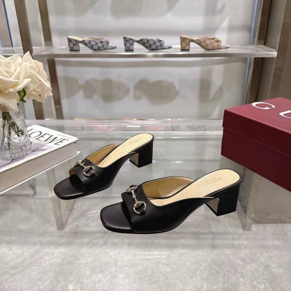 Gvc*1 Women Horsebit Slide Black 816607 C9D00 1000