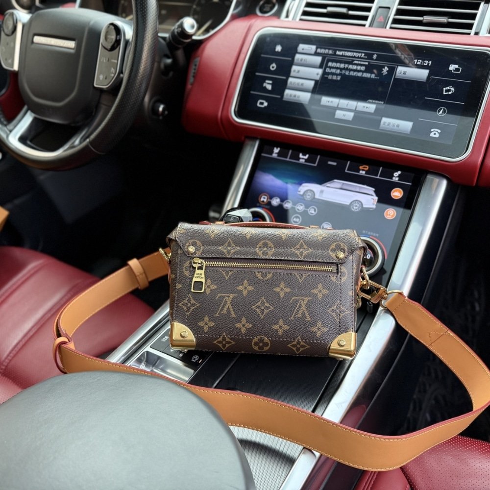 L0vis Vvtt0n Soul Trunk Monogram Dust Coated Canvas Brown 15Cm M11535