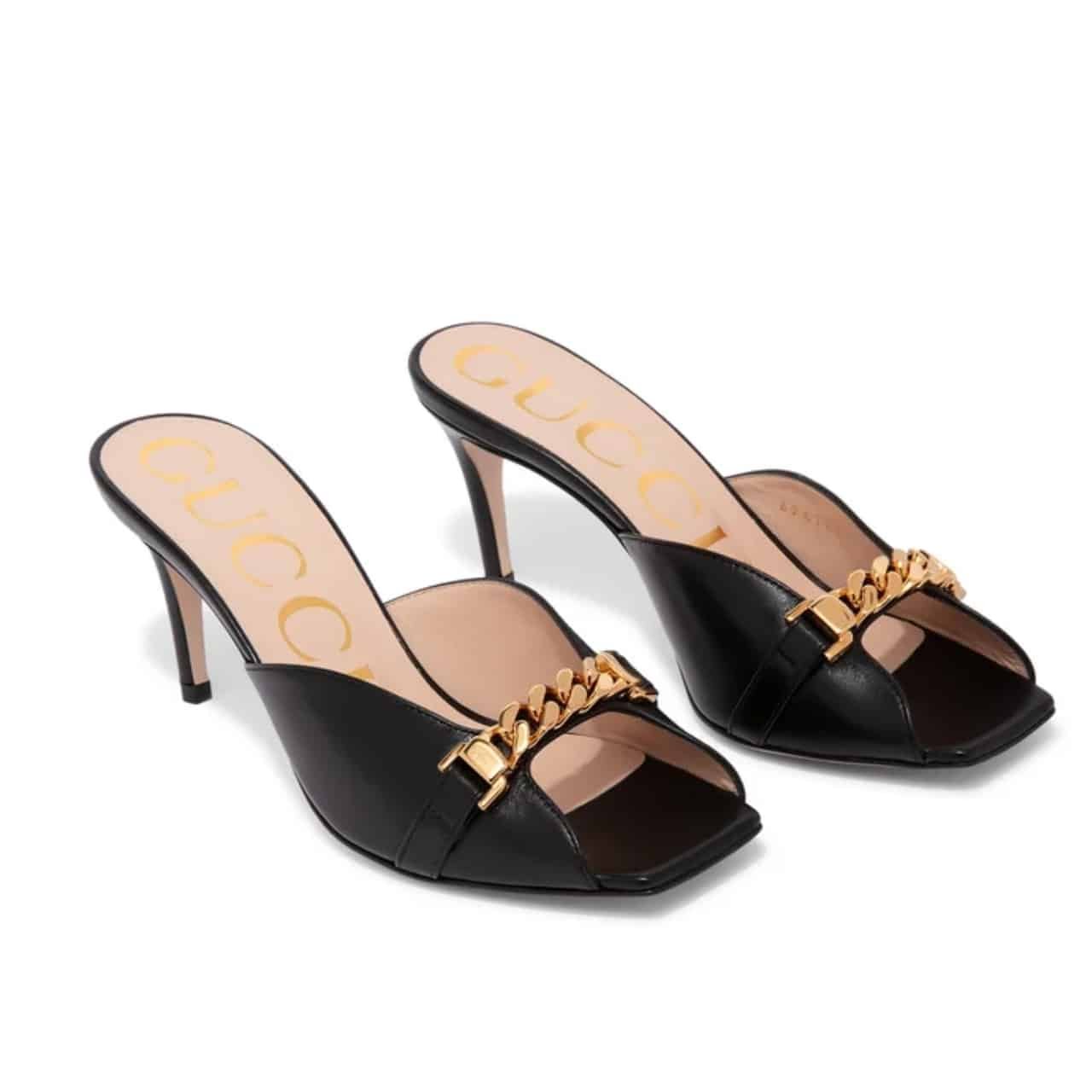 Gvc*1 Sylvie Chain Mule Sandals Black