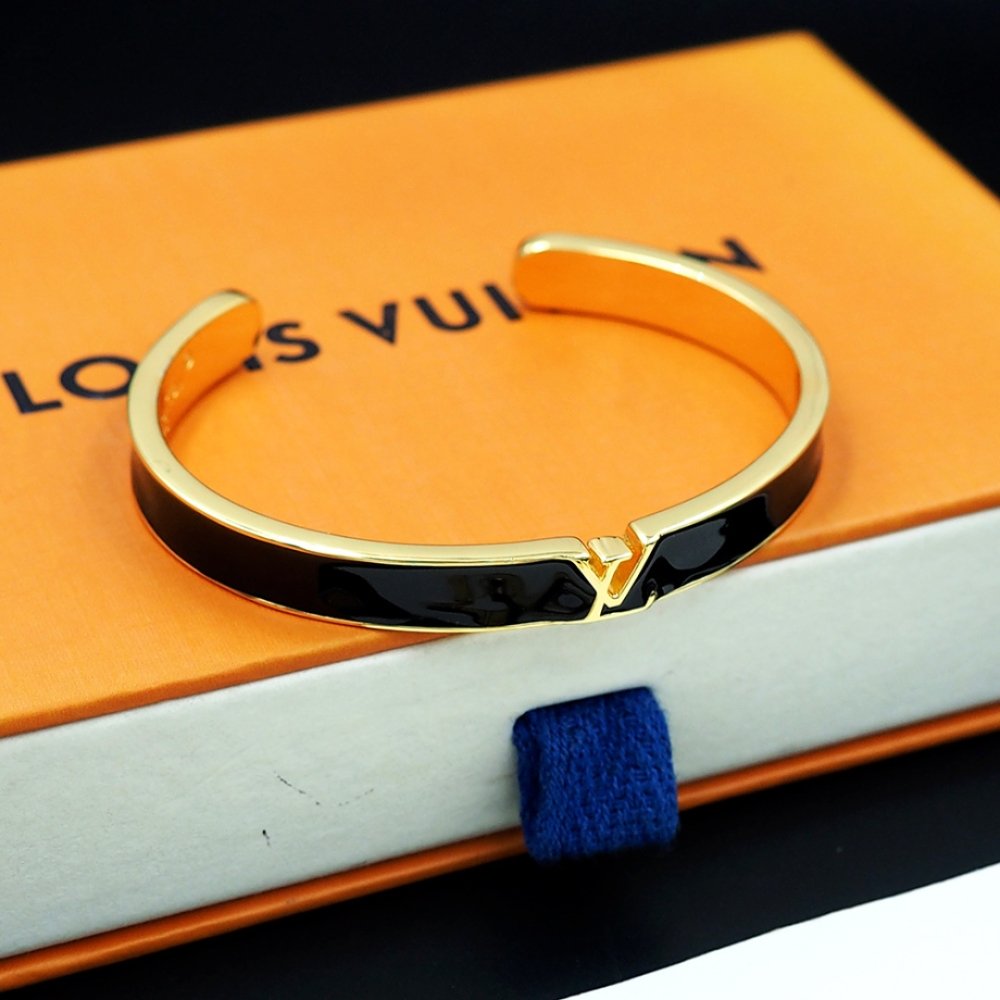 L0vis Vvtt0n Lv Initiales Bracelet Black M1729M