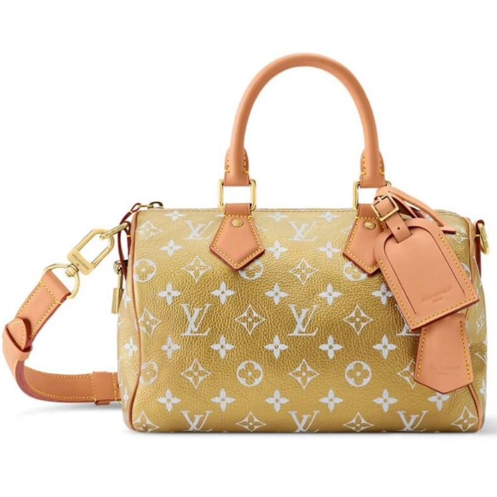 [S*per Vip 1:1] L0vis Vvtt0n Speedy P9 Bandoulière 25 Gold Kinsugi 25Cm M26305