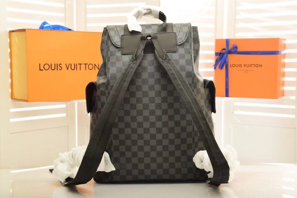 L0vis Vvtt0n Christopher Mm Backpack Damier Graphite Canvas Black 44Cm N41379