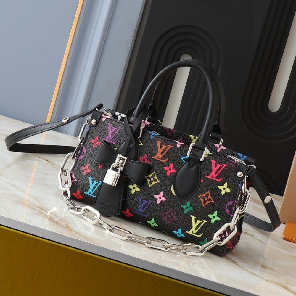 L0vis Vvtt0n X Takashi Murakami Onthego East West Chain Black 25Cm M13260