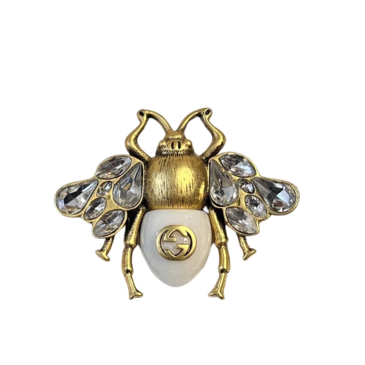 Gvc*1 Gg Bee Brooch Gold With Stone