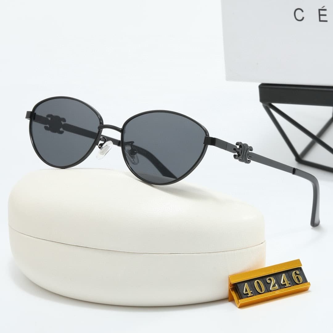 Ce1i*e Butterfly Cat Eye Sunglasses With Logo In All Black