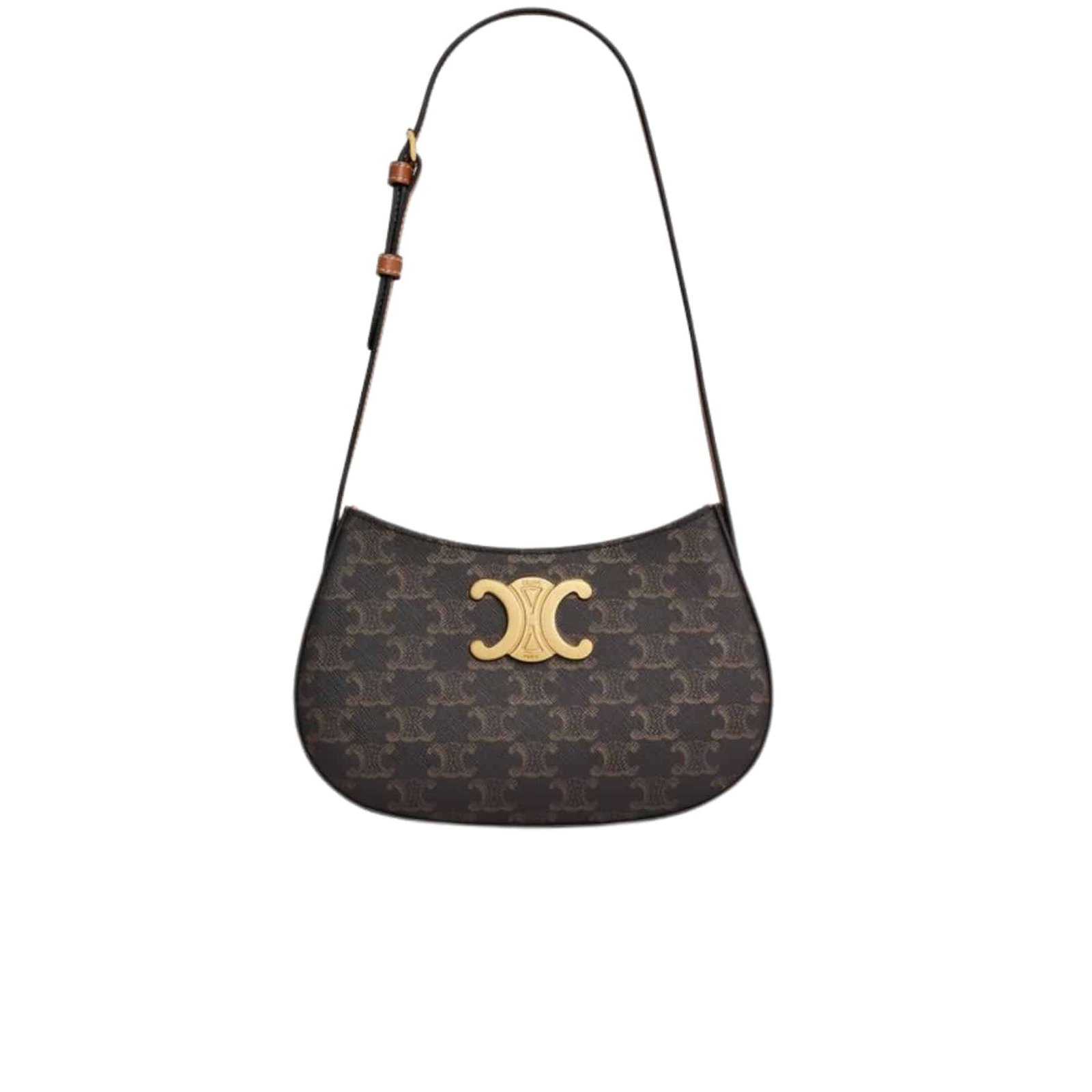 Ce1i*e Medium Tilly Bag In Triomphe Canvas And Calfskin Tan 21Cm 115702Cuz 04Lu