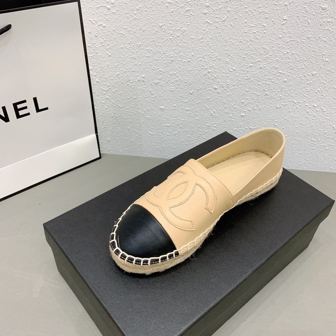 Ch**el Espadrilles Beige Black G29762 X01000 C0204