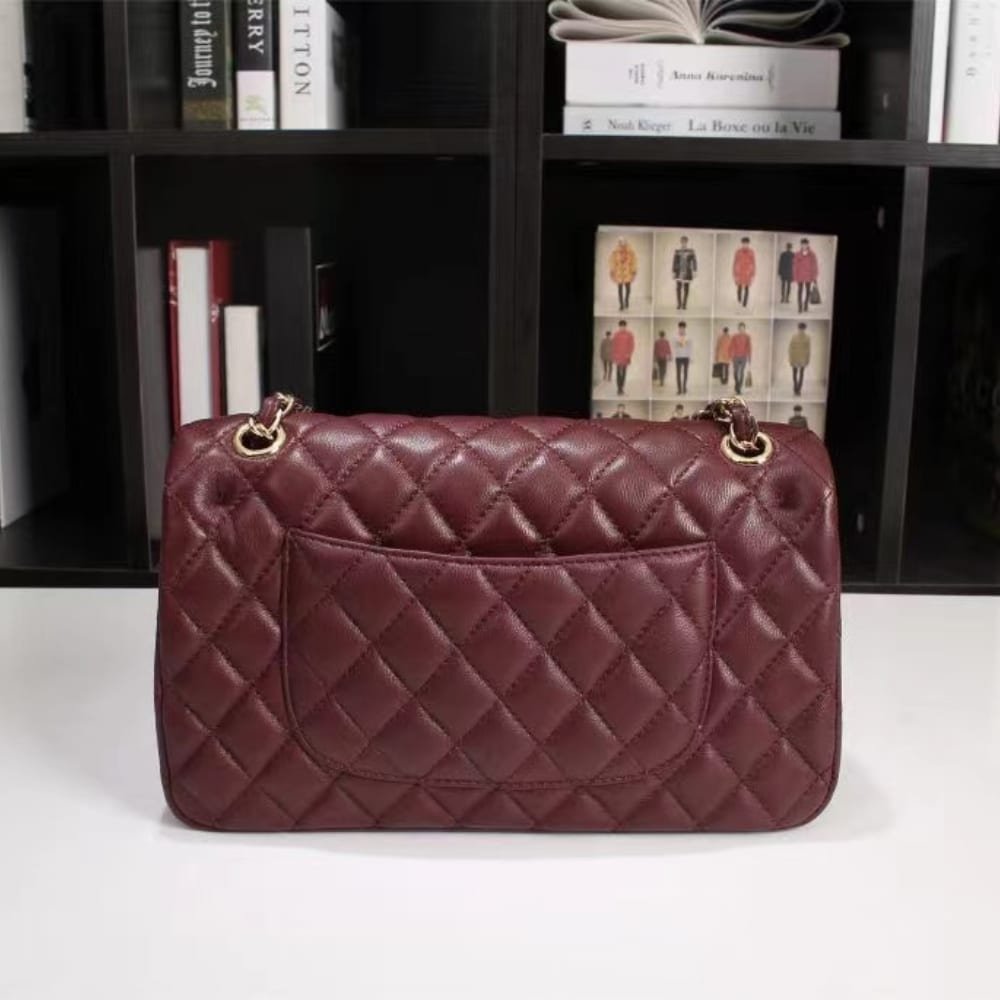 Ch**el Classic Handbag Red 25Cm