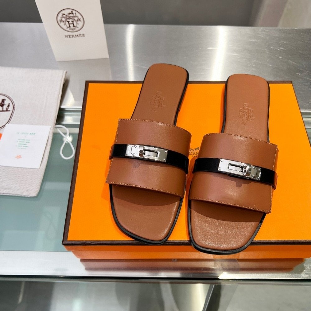 H**me5 Giulia Sandal Gold And Noir H231056Z 20360