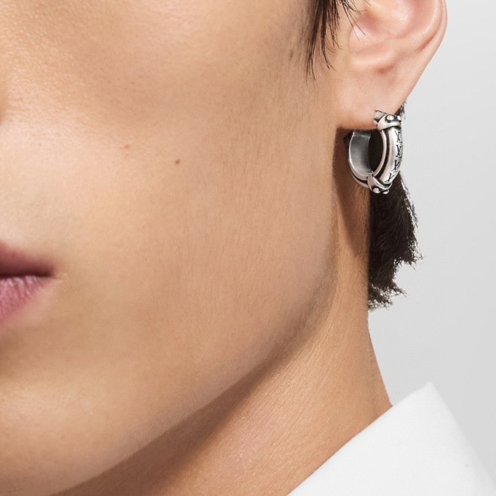 L0vis Vvtt0n Lv Lozine Hoop Earrings Silver M03168