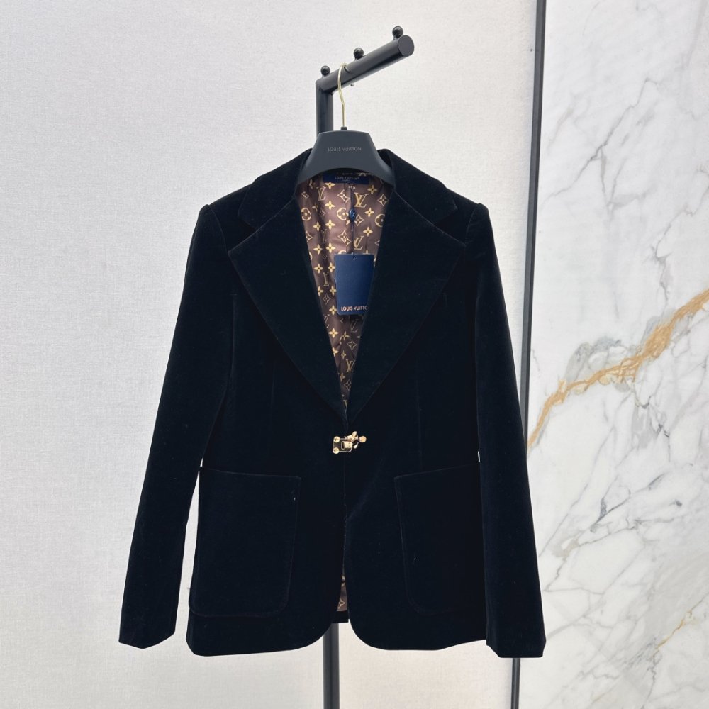 L0vis Vvtt0n Velvet Schoolboy Blazer Black