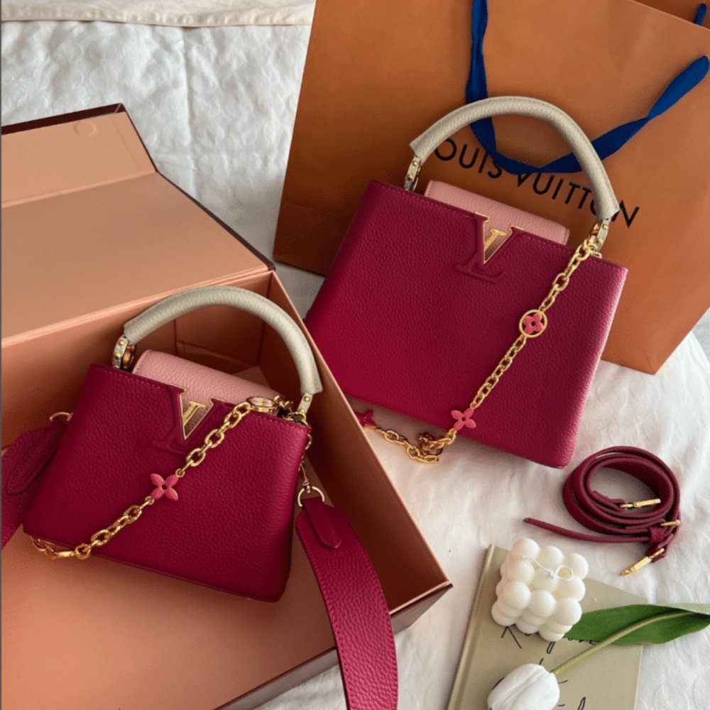 L0vis Vvtt0n Capucines Mm Bag Dark Pink 27Cm M20845