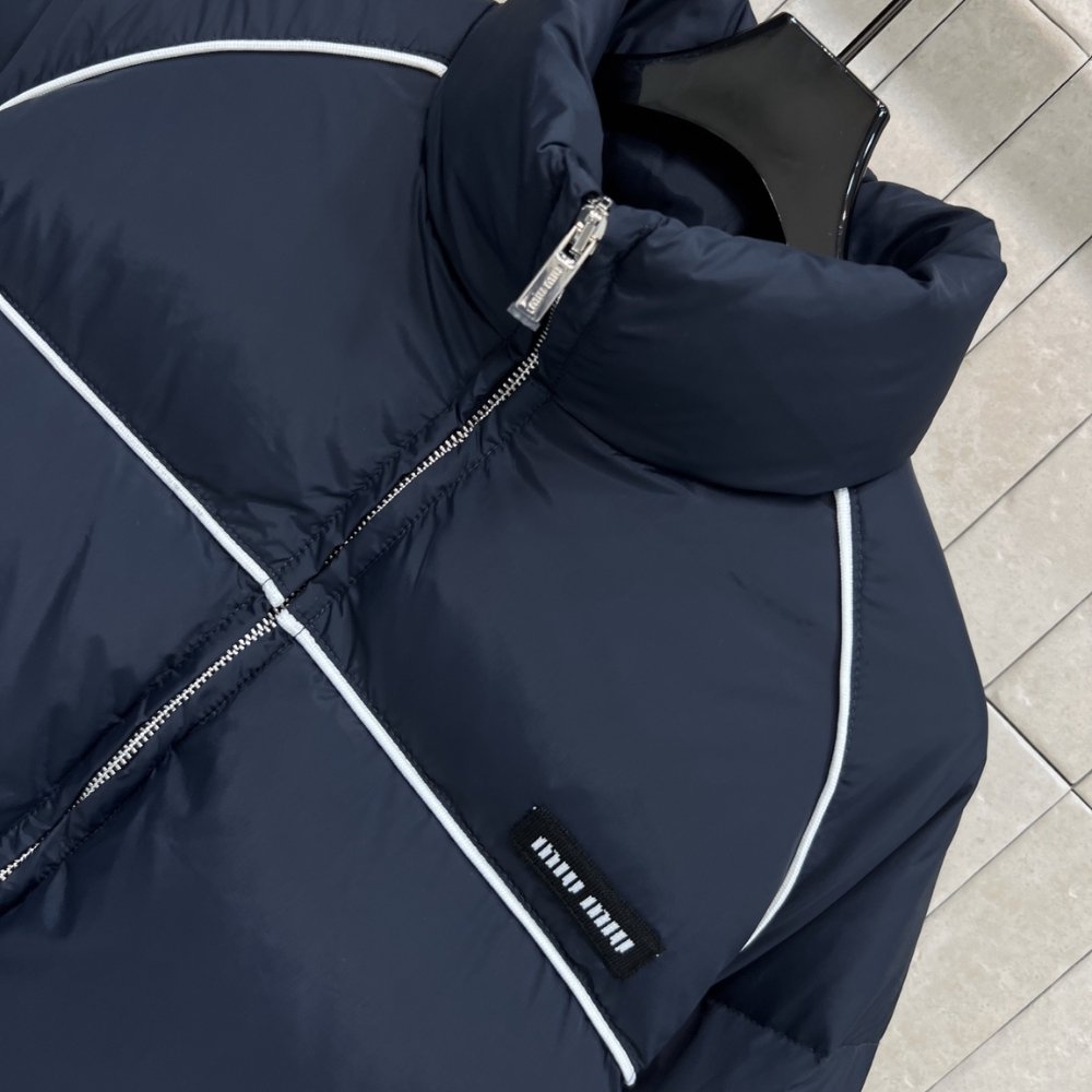 M1um1u Technical Ponge Down Jacket Navy Ml1309 158A F0008 S Ooo