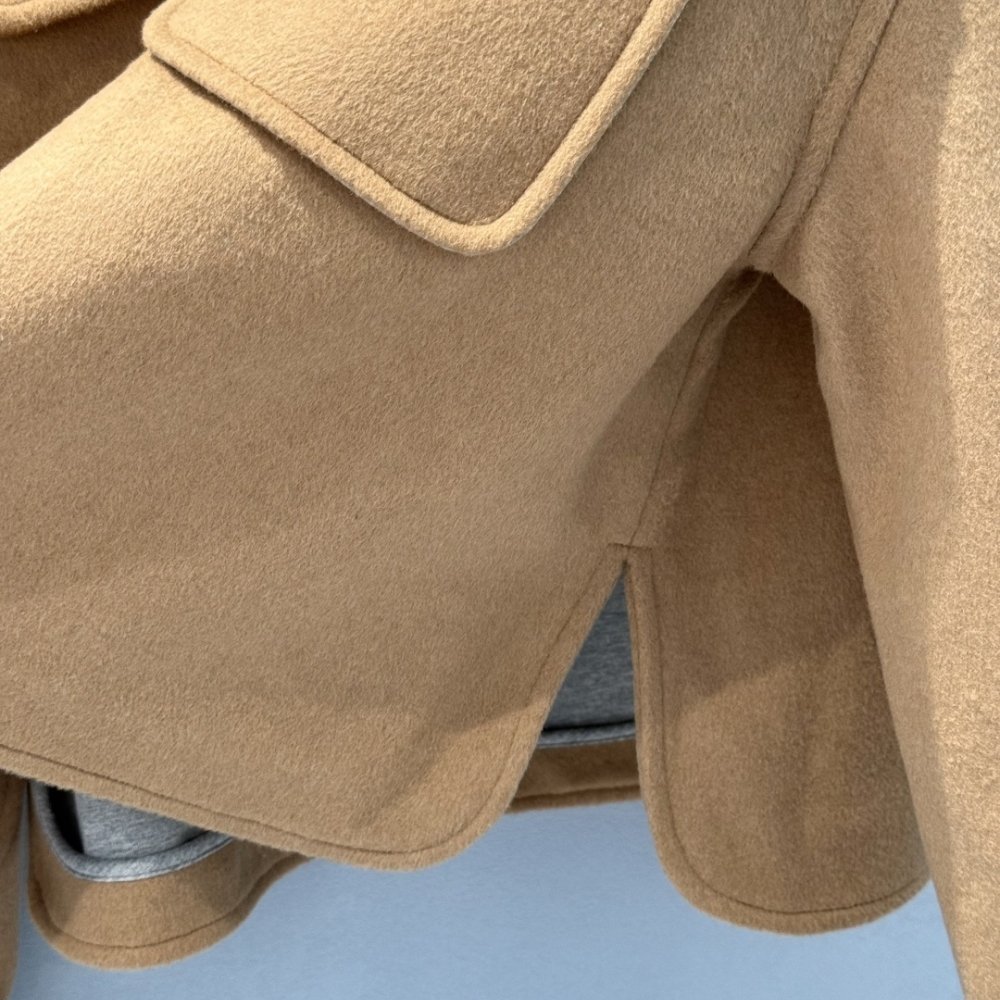 Miu Miu Bonded Camel Hair Blouson Jacket Camel Brown Ml1331 175T F0040 S Ooo