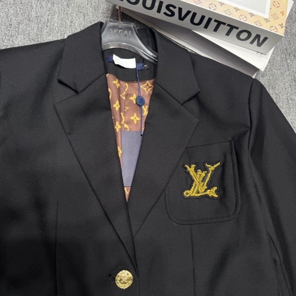 L0vis Vvtt0n Nautical Preppy Blazer Black 1Ahgoh