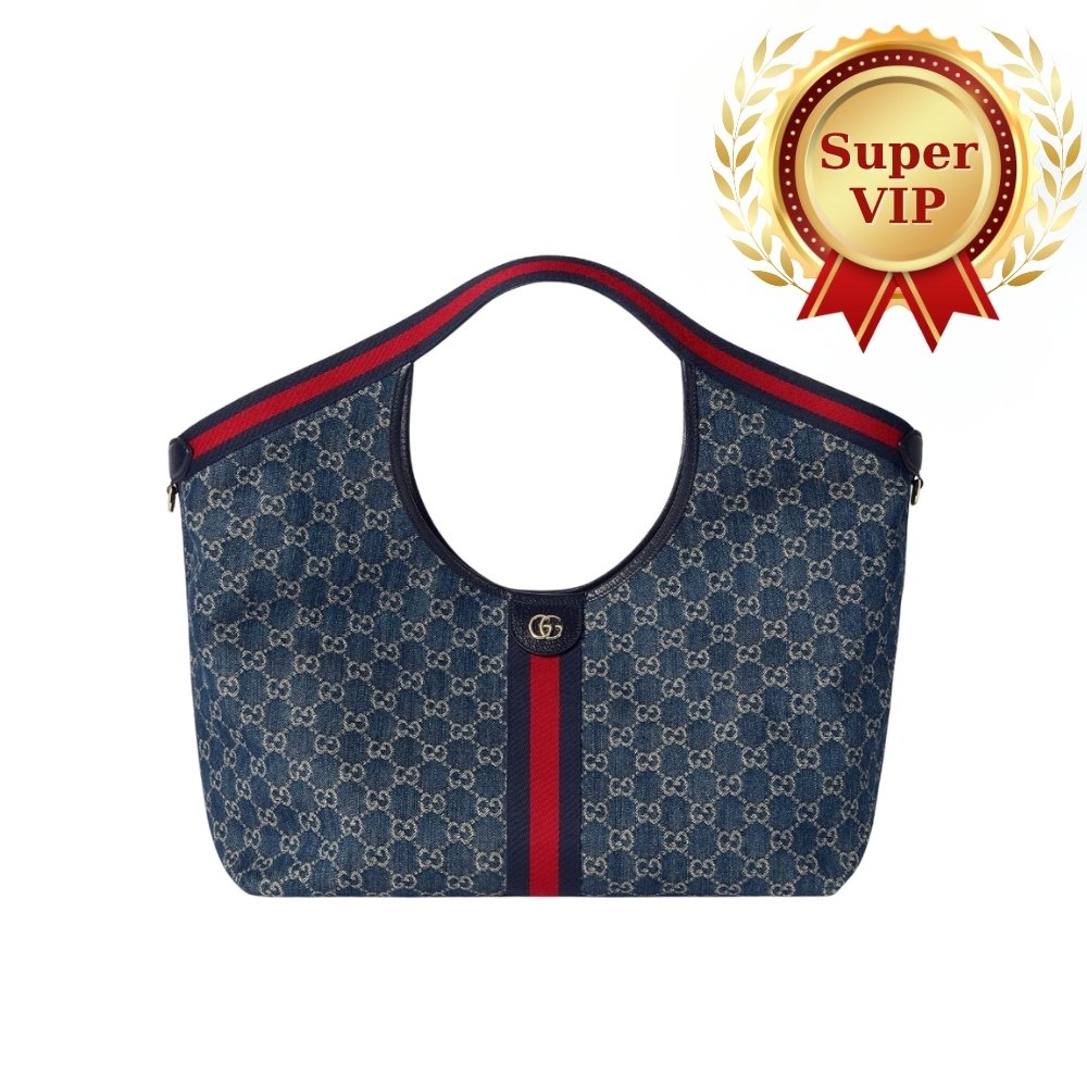 [S*per Vip 1:1] Gvc*1 Giglio Large Tote Bag Blue And White Gg Denim 60Cm ‎853971 Faffq 8864