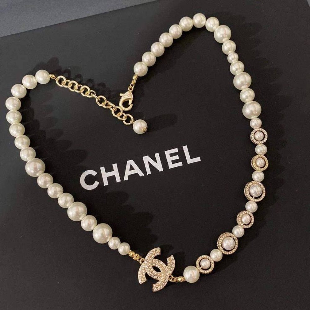 Ch**el Pearl Symphony Necklace