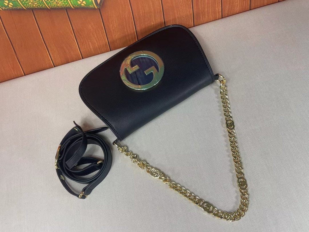 Gvc*1 Blondie Shoulder Bag Black Leather 28Cm 699268 Uxx0G 1000
