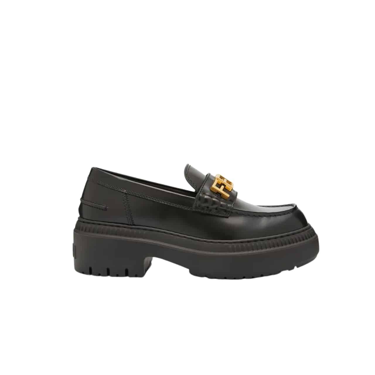 F**digraphy Smooth Leather Loafers Black