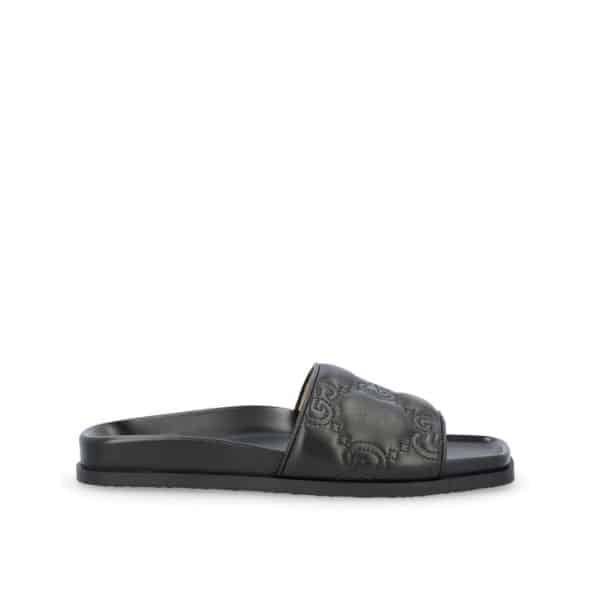 Gvc*1 Womens Gg Matelasse Slide Black 694714 Bko60 1000
