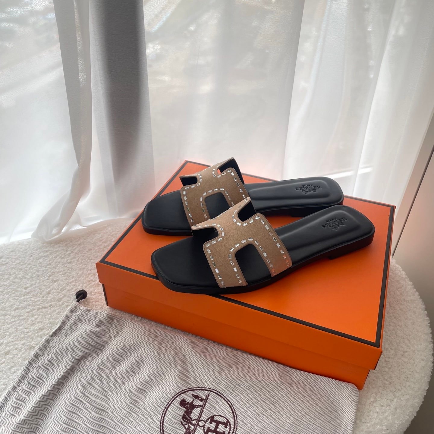 H**me5 Oran Sandal Brown And Black