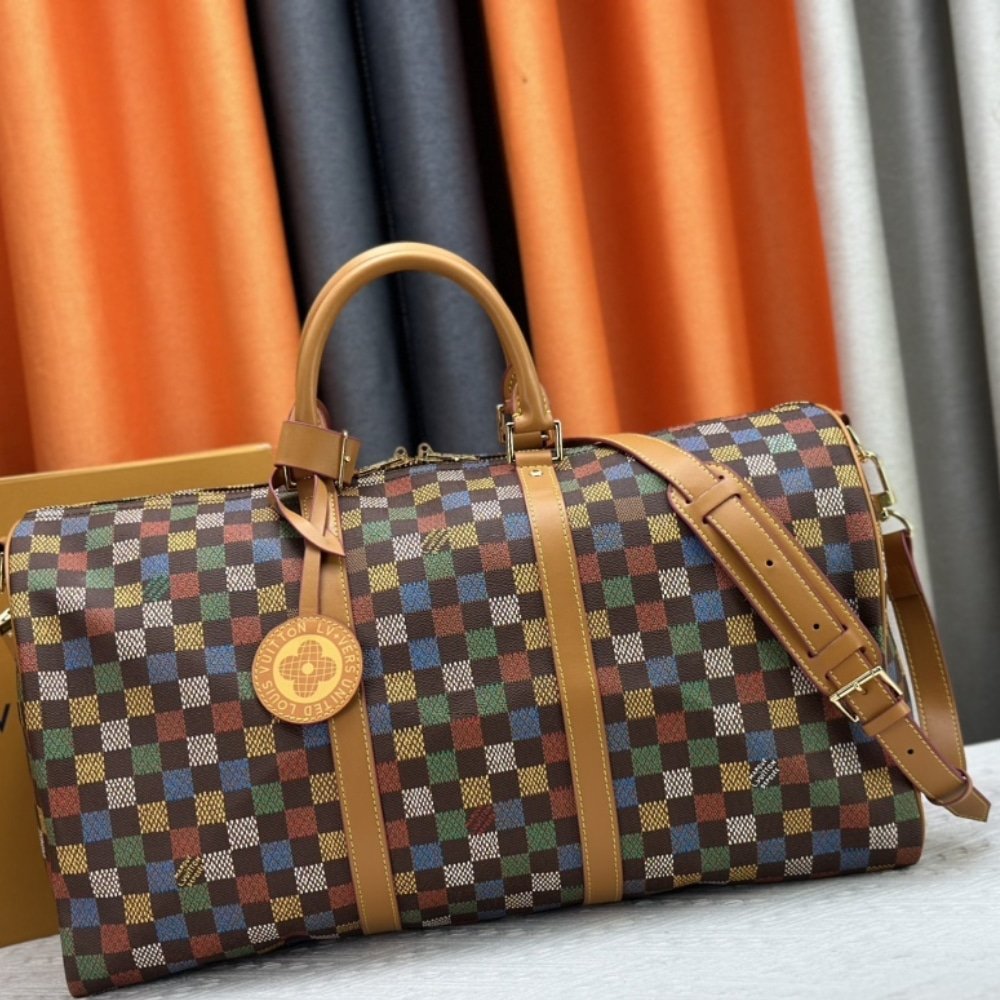 L0vis Vvtt0n Keepall Bandoulière 50 Leather Trim Muticolor 50Cm