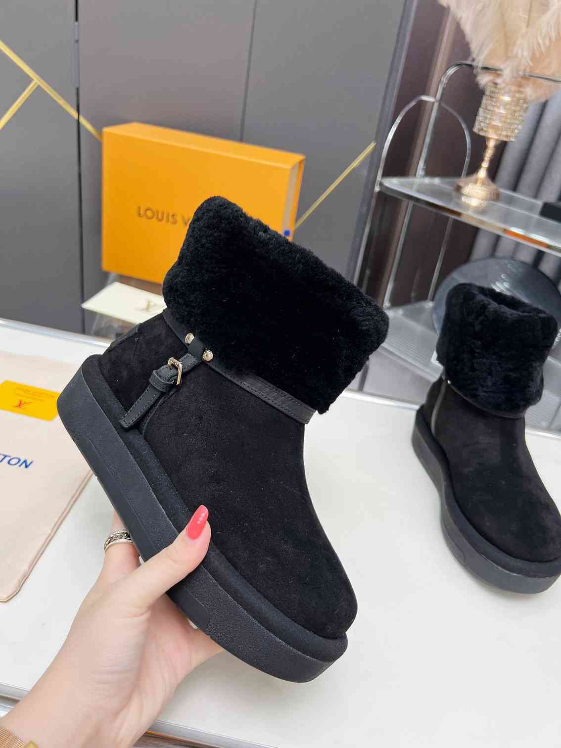 L0vis Vvtt0n Aspen Platform Ankle Boot Black 1Ac78O