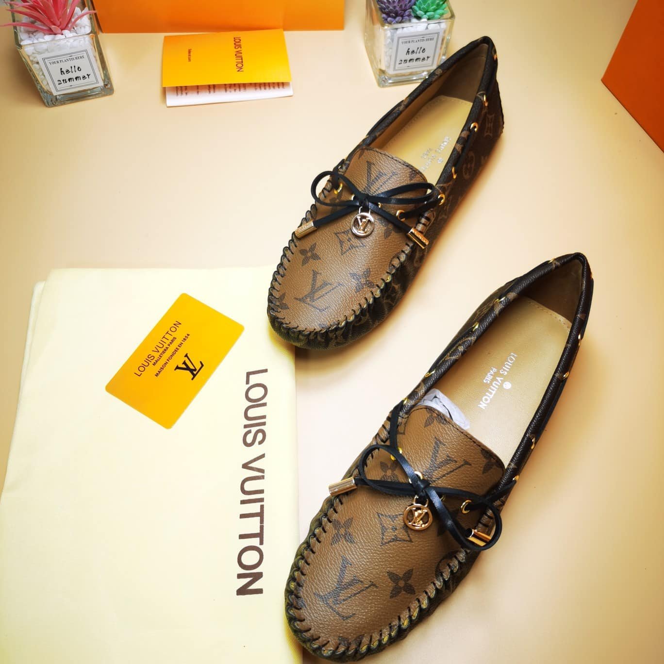 L0vis Vvtt0n Gloria Flat Loafers Brown 1Abv23