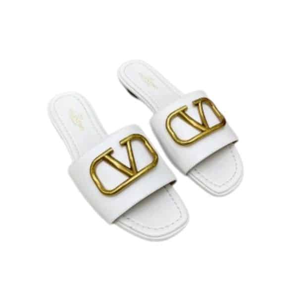 Va1e*ntin0 Garavani Vlogo Signature Slide Sandal White