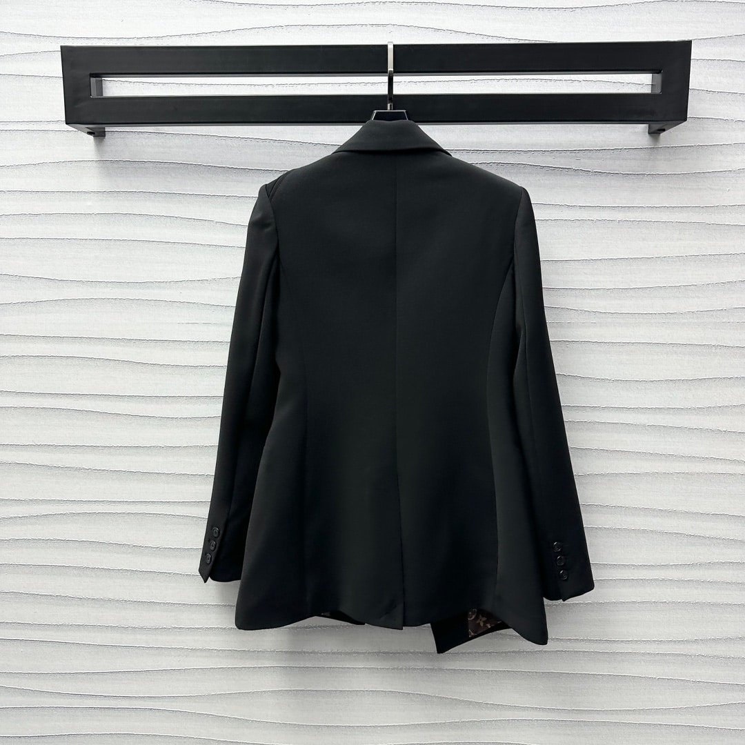 L0vis Vvtt0n Monogram Belt Blazer Black 1Agnp3