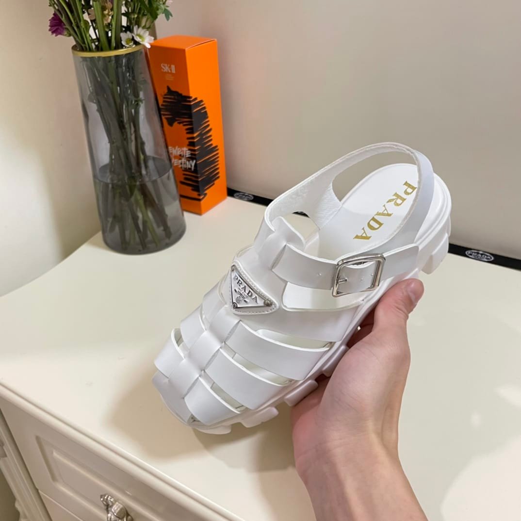 Pra*a Foam Rubber Sandals White 1X853M3Lkkf0009F055
