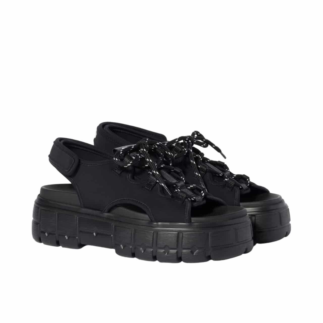 M1um1u Chunky Neoprene Sandals Black 5X418E 30K F0002 F 050